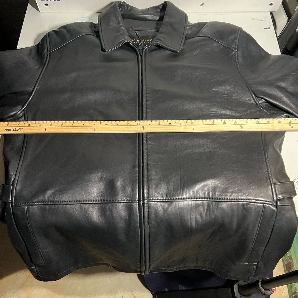 Men's XL Marc New York Leather Coat - Picture 6 of 6